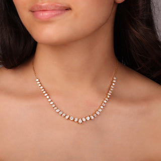 2-in-1 Fancy Diamond Tennis Necklace