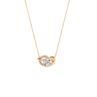 1ct Sculpted Knot Round Necklace