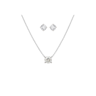 0.50ct Prong Necklace & Studs Set