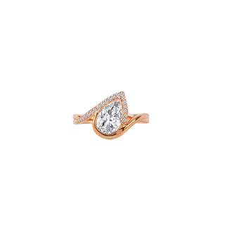 The Sculpted Pear Knot Ring