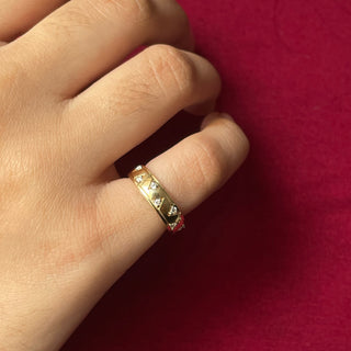 Aztec Diamond Band Ring