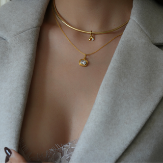 14kt Diamond Bubble Letter Pendant