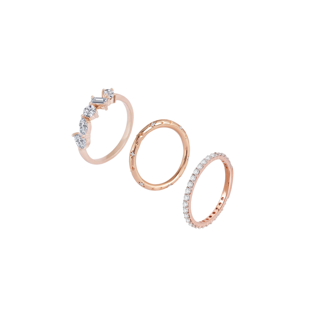 Classic Edgy Ring Stack
