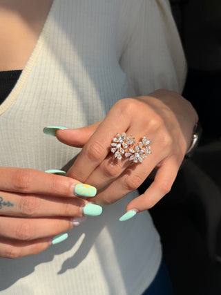 Solitaire Multishape Cocktail Ring