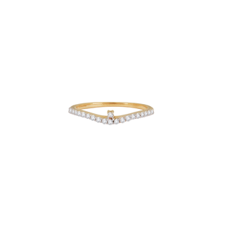 Crest Diamond Band Ring