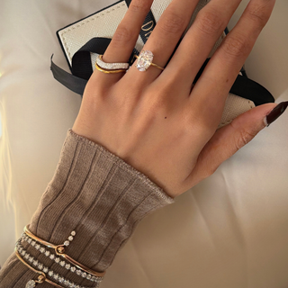 Cushion Wave Ring Stack