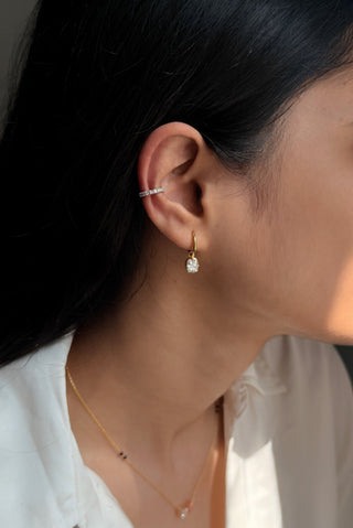 Diamond Prong Ear Cuff