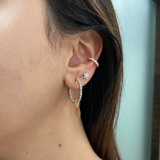 Diamond Bezel Ear Cuff