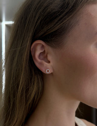 Round Diamond Rim Studs