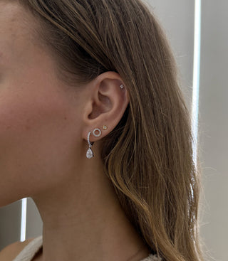 Round Diamond Rim Studs