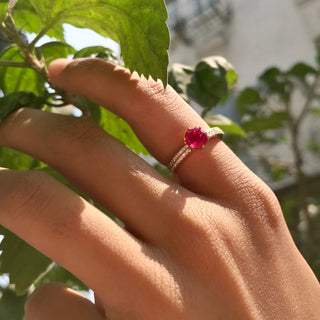 Double Band Ruby Ring