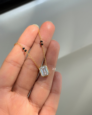 Emerald Bezel Mangalsutra
