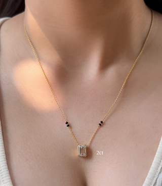 Emerald Bezel Mangalsutra
