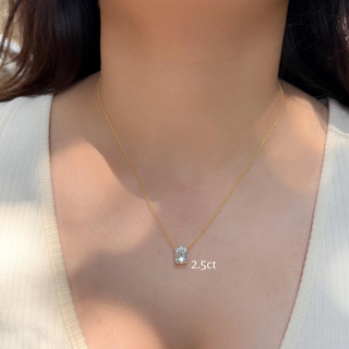 Emerald Prong Necklace