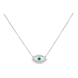 Evil Eye Pearl Necklace