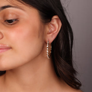 Fancy Diamond Hoops