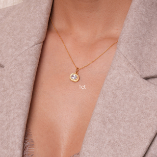 Cushion Gold Frame Pendant