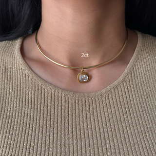Cushion Gold Frame Pendant