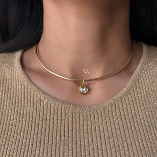 Cushion Gold Frame Pendant