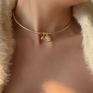 Cushion Gold Frame Pendant