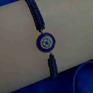 Gold & Diamond Evil Eye Bracelet