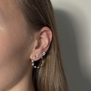 Graduation Diamond Hoops