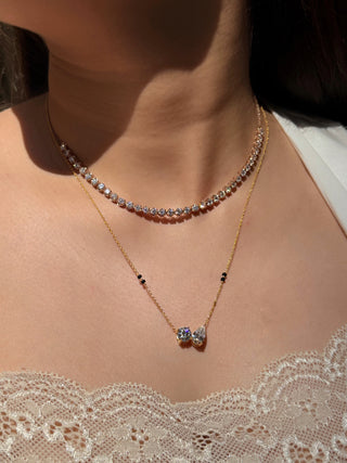 Midi Half Tennis Necklace
