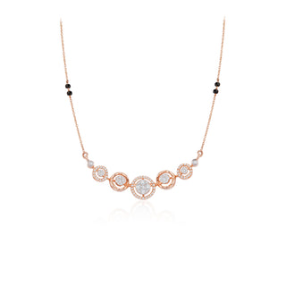 Halo Cluster Diamond Mangalsutra