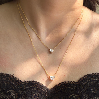 Heart Prong Necklace