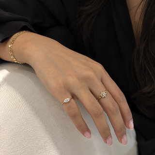 East West 0.50ct Marquise Pinky Ring