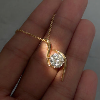 Swivel Solitaire Pendant Necklace