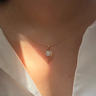 Swivel Solitaire Pendant Necklace