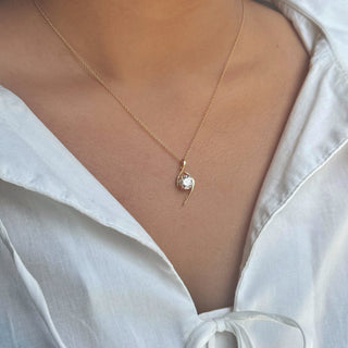 Swivel Solitaire Pendant Necklace