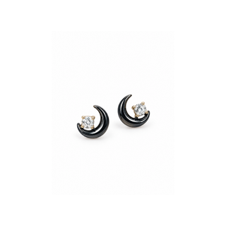 Black Gold Moon Studs