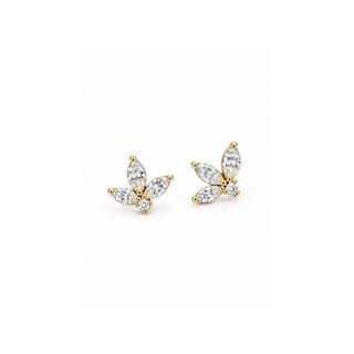 Maple Diamond Studs