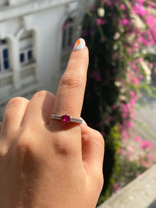 Double Band Ruby Ring