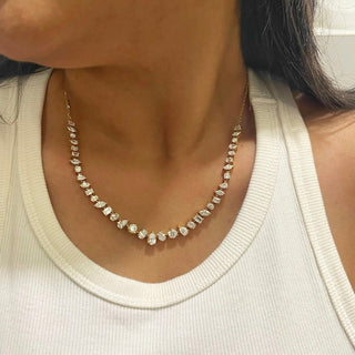 2-in-1 Fancy Diamond Tennis Necklace