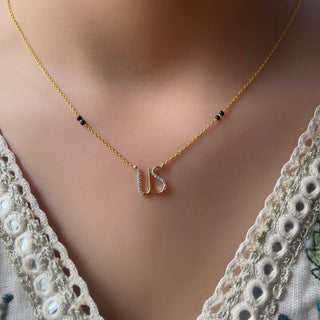 Initial Mangalsutra With 2 Letters