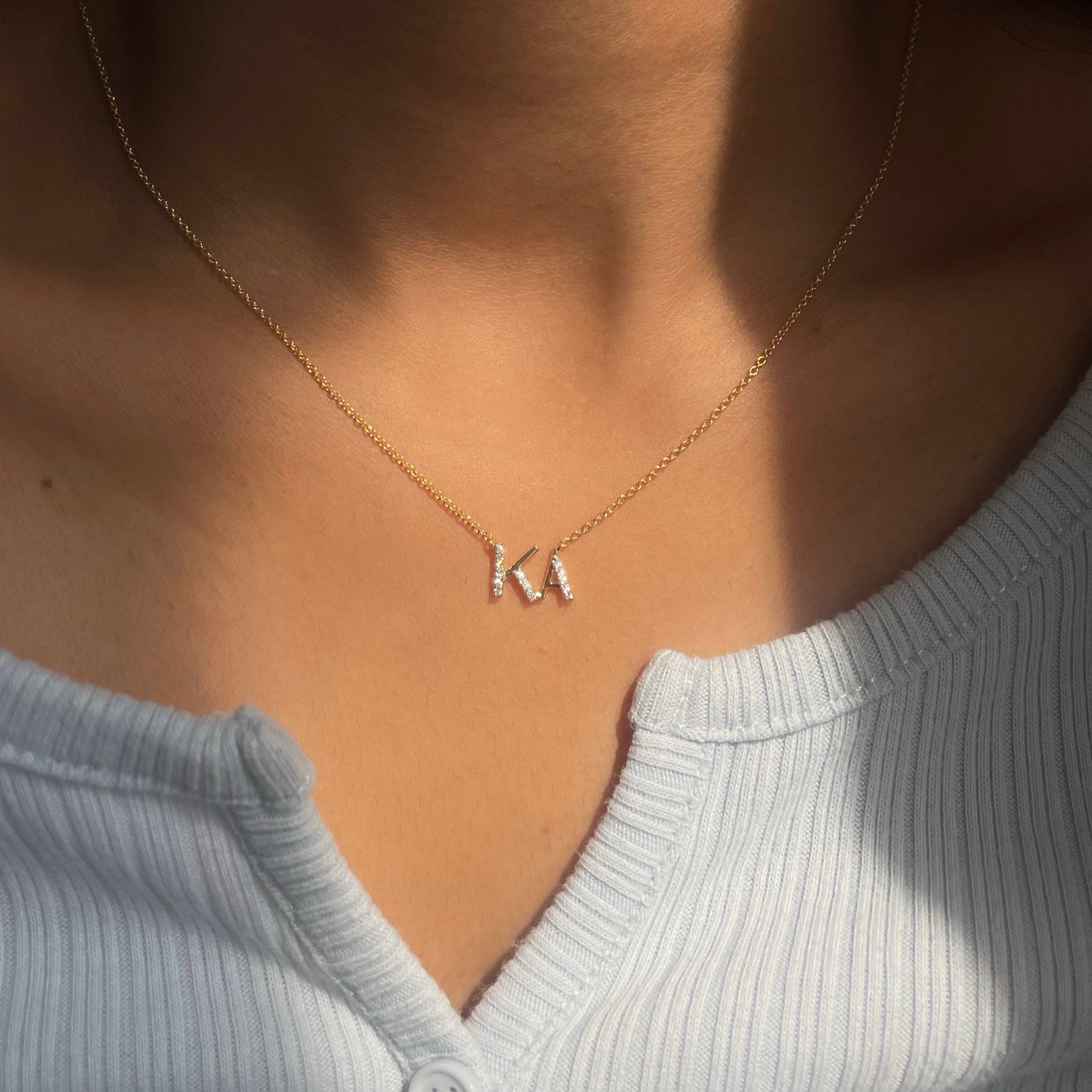 Initial Necklace With Letters