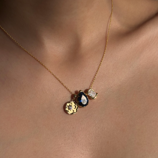 Labgrown Sapphire Sculpted Pendant