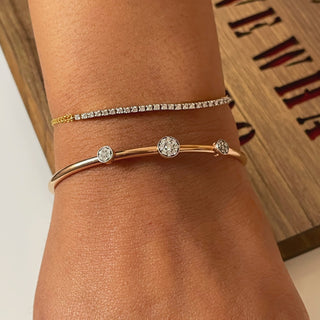 Diamond Disc Cuff Bracelet