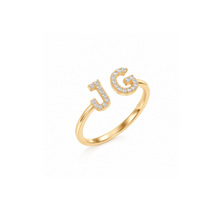 Letter Diamond Ring