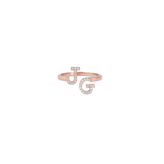 Letter Diamond Ring