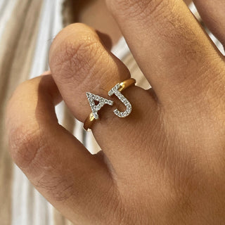 Letter Diamond Ring