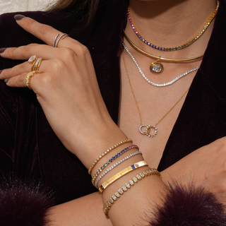 The LiteString™ Half Diamond Tennis Necklace & Bracelet Set