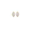 Marquise Halo Solitaire Studs