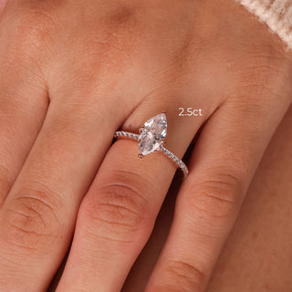 Cube Marquise Ring