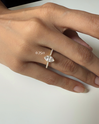 Cube Marquise Ring