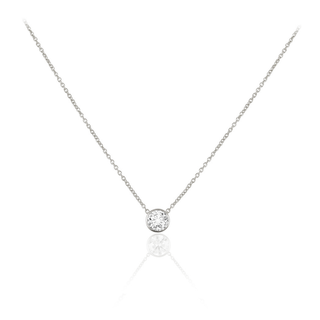 Mini 0.15ct Bezel Solitaire Necklace