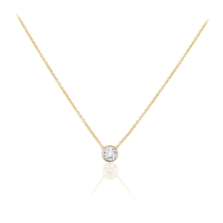 Mini 0.15ct Bezel Solitaire Necklace